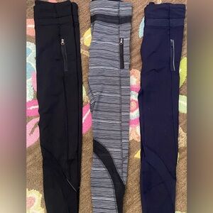 Like new 3 pairs of size 4 lululemon run inspire tights